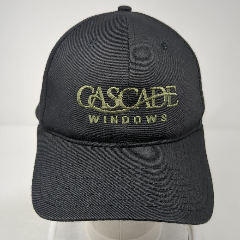 Cascade Windows Strapback Hat Solid Black Large E… - image 2
